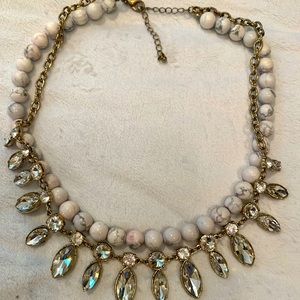 JCrew Faux Marble Costume Jewelry Necklace